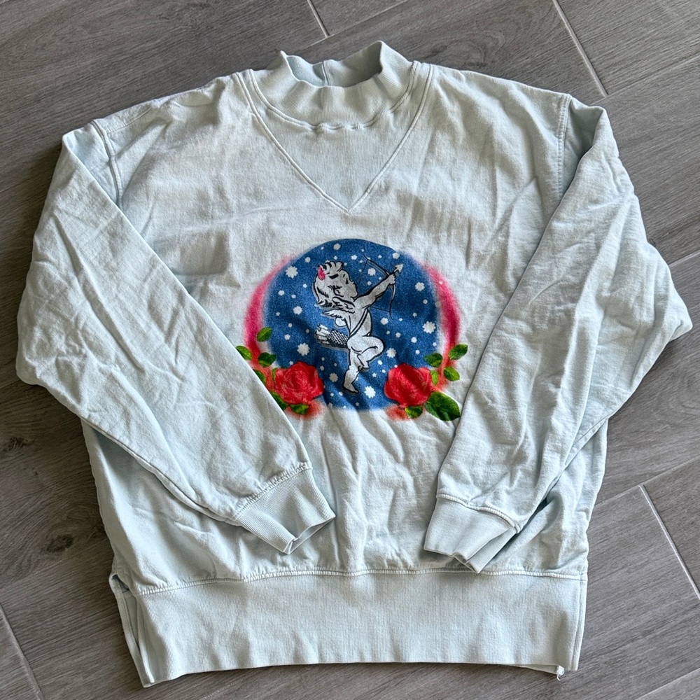 Boys Lie Light Blue Graphic Sweatshirt